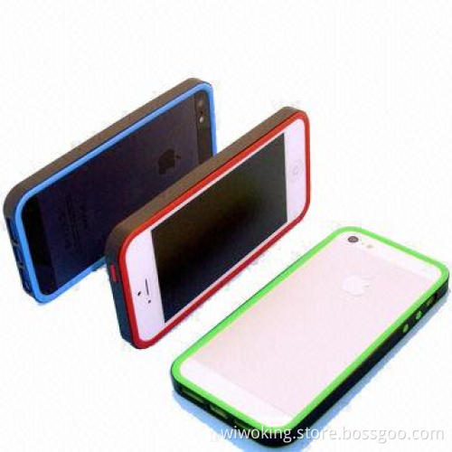Bumper Cases for iPhone 5 with TPU + PC Materials, Double Colors